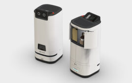 LG Business Solutions' new door type CLOi ServeBot.